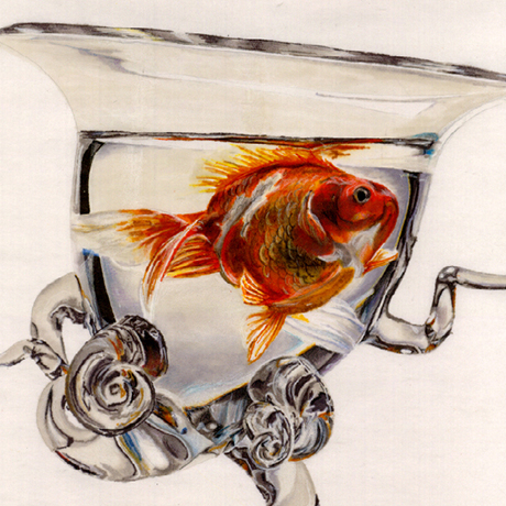 Trapped marker on vellum